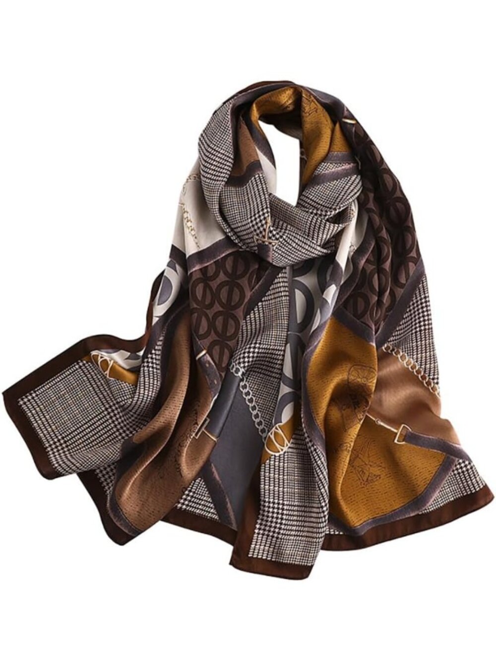 Luxurious 100% Mulberry Silk Long Scarf for Women - Large Oblong Wrap